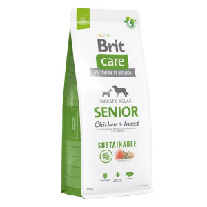 BRIT CARE DOG CHICKEN & INSECT SENIOR sausā barība suņiem Vista, kukaiņi 12kg